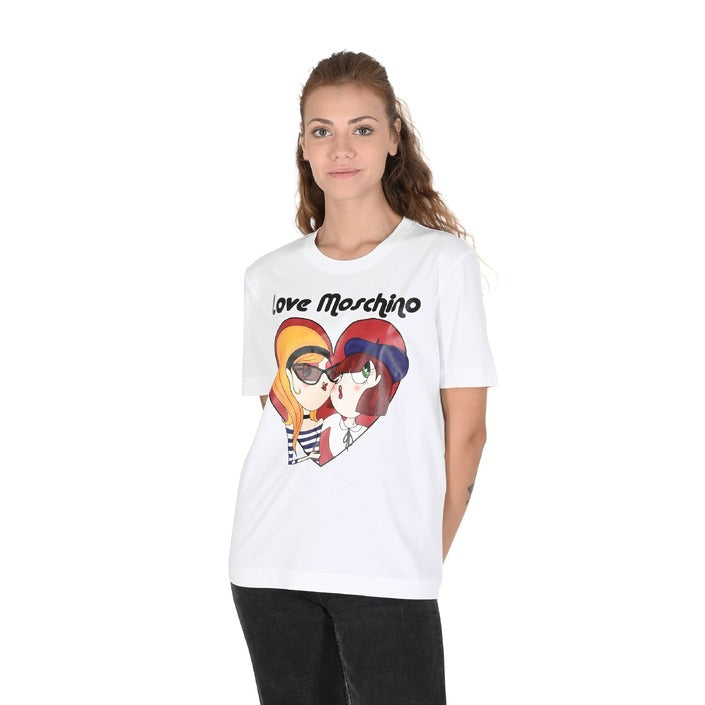 Love Moschino - Love Moschino Womens T-Shirt W 4 H06 13 M 3517 A00 OPTICAL WHITE