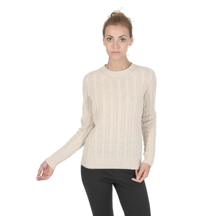 Crown of Edinburgh Cashmere - Crown of Edinburgh Cashmere Womens Round Neck Sweater COE 0033 CREAM