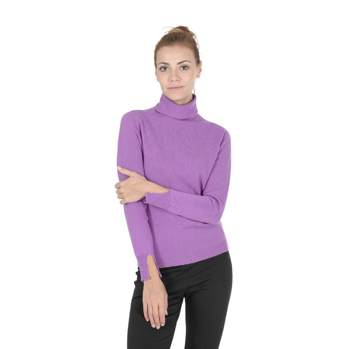 Crown of Edinburgh Cashmere - Crown of Edinburgh Cashmere Womens Turtleneck Sweater COE 0023 LAVENDER