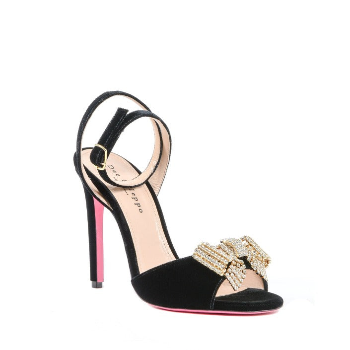 Dee Ocleppo - Velvet Bow Sandal Black