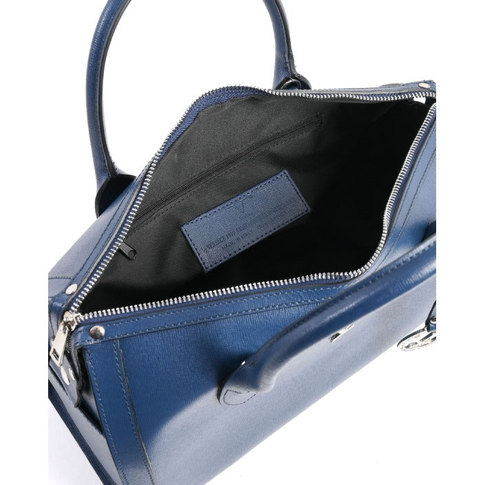 V Italia by VERSACE 19.69 ABBIGLIAMENTO SPORTIVO S.R.L. - V Italia Womens Handbag Blue Jeans V014-S SAFFIANO BLUE JEANS