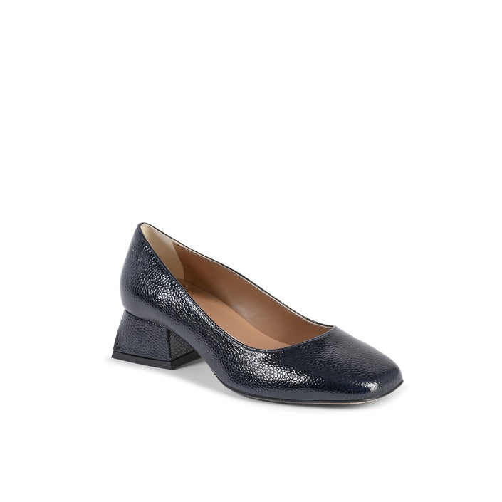 19V69 ITALIA by VERSACE 19.69 ABBIGLIAMENTO SPORTIVO S.R.L. - 19V69 Italia Womens Heeled Ballerina SOFIA BOTTALATO BLU SCURO