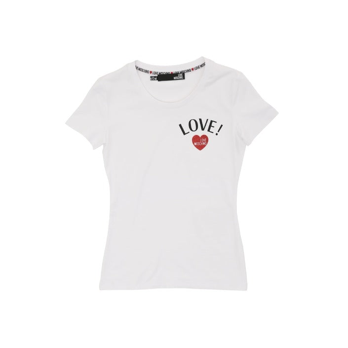 Love Moschino - Love Moschino Womens T-Shirt W 4 H19 12 E 1951 A00 OPTICAL WHITE