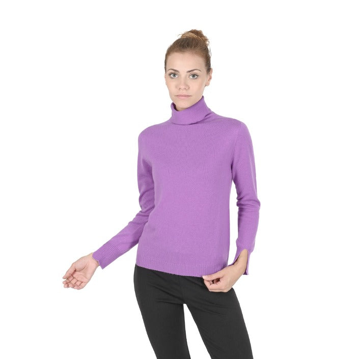 Crown of Edinburgh Cashmere - Crown of Edinburgh Cashmere Womens Turtleneck Sweater COE 0023 LAVENDER