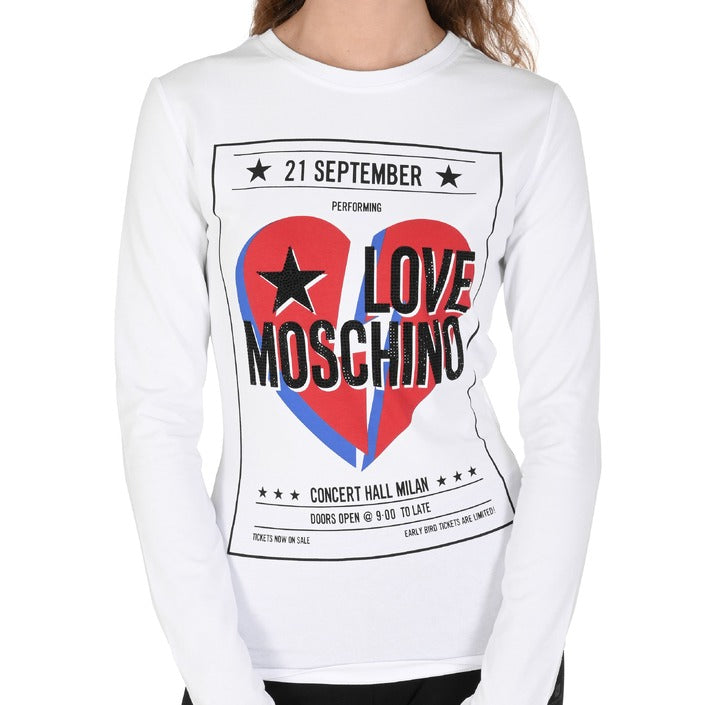 Love Moschino - Love Moschino Womens T-Shirt W 4 G52 15 E 1951 A00 OPTICAL WHITE