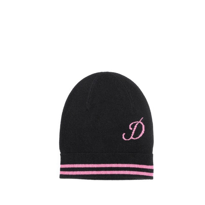 Crown of Edinburgh Cashmere - Crown of Edinburgh Cashmere Monogrammed Beanie BRUNTSFIELD BLACK D