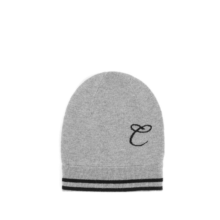 Crown of Edinburgh Cashmere - Crown of Edinburgh Cashmere Monogrammed Beanie BRUNTSFIELD GREY C