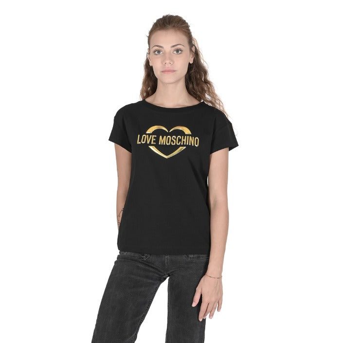 Love Moschino - Love Moschino Womens T-Shirt W 4 F30 2R E 1951 C74 BLACK