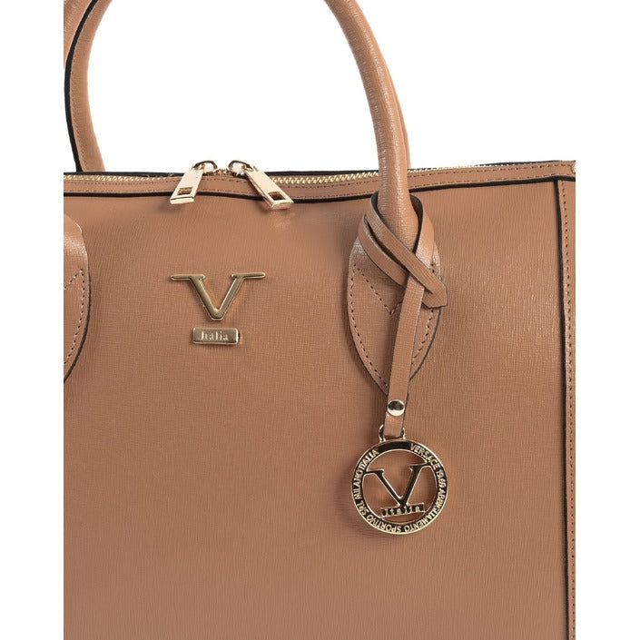 V Italia by VERSACE 19.69 ABBIGLIAMENTO SPORTIVO S.R.L. - V Italia Womens Handbag Tan V014-G SAFFIANO CUOIO CHIARO