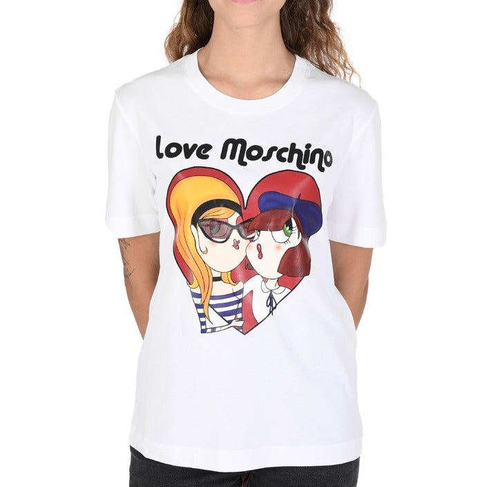 Love Moschino - Love Moschino Womens T-Shirt W 4 H06 13 M 3517 A00 OPTICAL WHITE