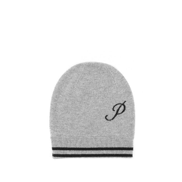 Crown of Edinburgh Cashmere - Crown of Edinburgh Cashmere Monogrammed Beanie BRUNTSFIELD GREY P