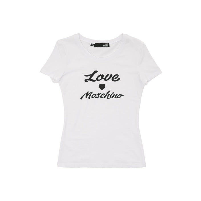 Love Moschino - Love Moschino Womens T-Shirt W 4 H19 28 E 1951 A00 OPTICAL WHITE