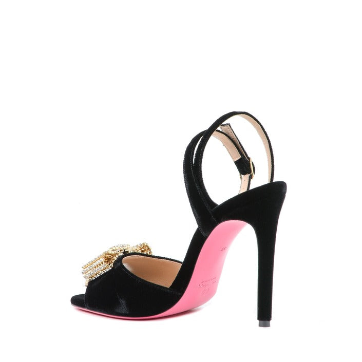 Dee Ocleppo - Velvet Bow Sandal Black