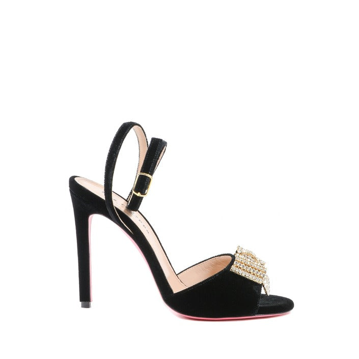 Dee Ocleppo - Velvet Bow Sandal Black