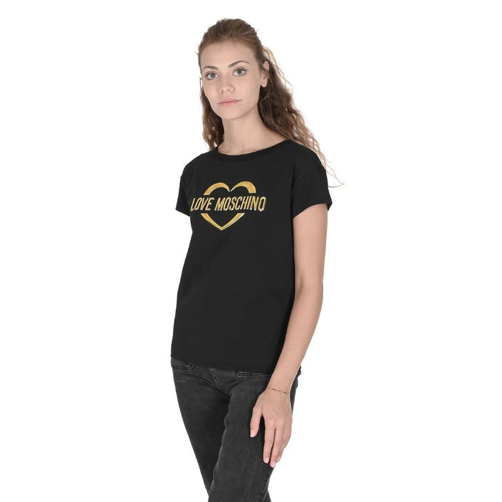 Love Moschino - Love Moschino Womens T-Shirt W 4 F30 2R E 1951 C74 BLACK