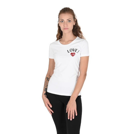 Love Moschino - Love Moschino Womens T-Shirt W 4 H19 12 E 1951 A00 OPTICAL WHITE