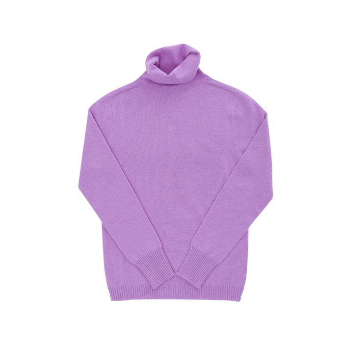 Crown of Edinburgh Cashmere - Crown of Edinburgh Cashmere Womens Turtleneck Sweater COE 0023 LAVENDER