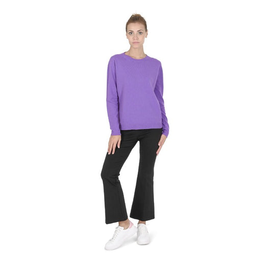 Crown of Edinburgh Cashmere - Crown of Edinburgh Cashmere Womens Round Neck Sweater COE 0014 LAVENDER